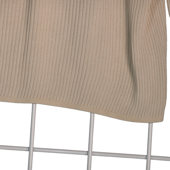 Preston York Turtleneck Womens PM Petite Medium Oatmeal Ribbed 100% Silk - Picture 4 of 7